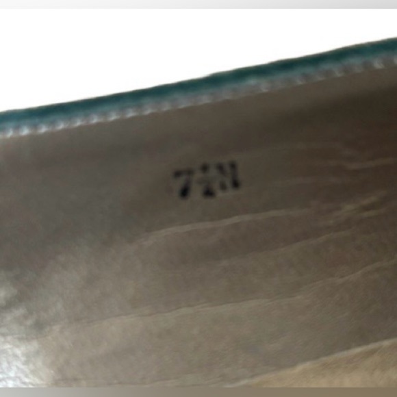 Corsina VTG green suede w blk block heel WM 7.5 N old money business casual - Picture 14 of 14